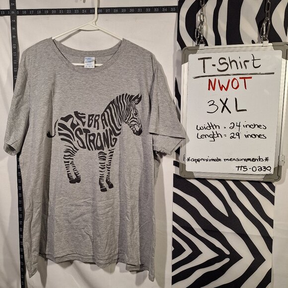 Tops - NWOT Zebra Strong T-Shirt 3XL